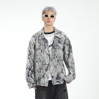 Tie Dyed Full Print Denim Jacket