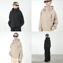 Load image into Gallery viewer, Zipper Detachable Hooded Jacket

