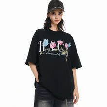 Load image into Gallery viewer, Butterfly Rose Embroidered Logo Tee
