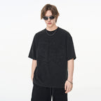 3D Gothic Embroidery Washed Tee