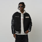 Voice Down Embroidered Varsity Jacket