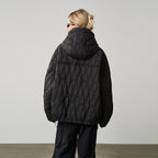 Quilted Pattern Embroidered Logo Jacket
