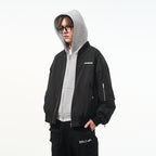 Nylon Zipper Bomber Jacket