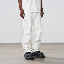 Load image into Gallery viewer, Loose Stitching Pockets Pleated Pants
