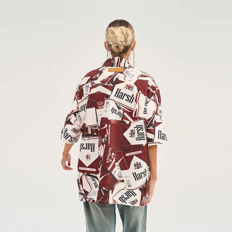 Cigarette Packs Cuban Shirt