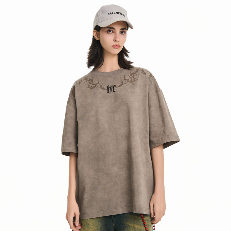 Gothic Thorn Collar Logo Tee