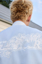 Load image into Gallery viewer, White Lace Floral Embroidered Baseball Jacket
