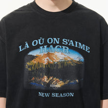 Load image into Gallery viewer, Washed Printed Mountain Tee
