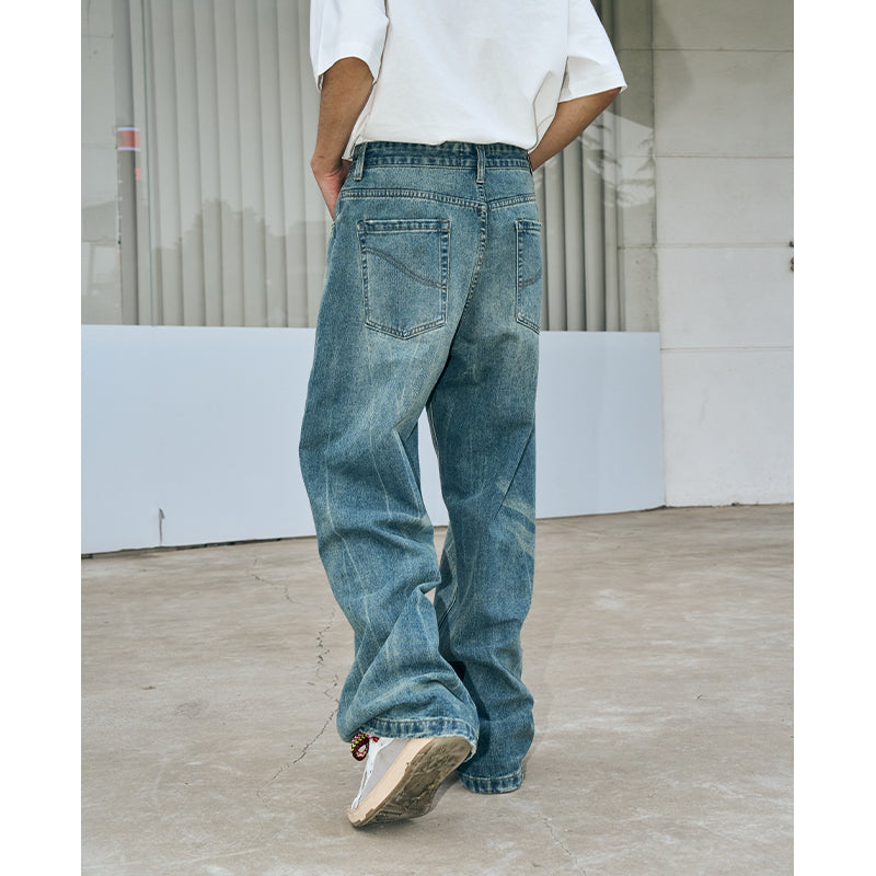 Retro Irregular Washed Denim