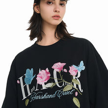 Load image into Gallery viewer, Butterfly Rose Embroidered Logo Tee
