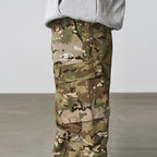 Pleated Camo Cargo Trousers