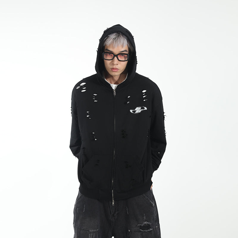 White Noise Destroyed Hoodie