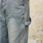 Double Knee Straight Jeans