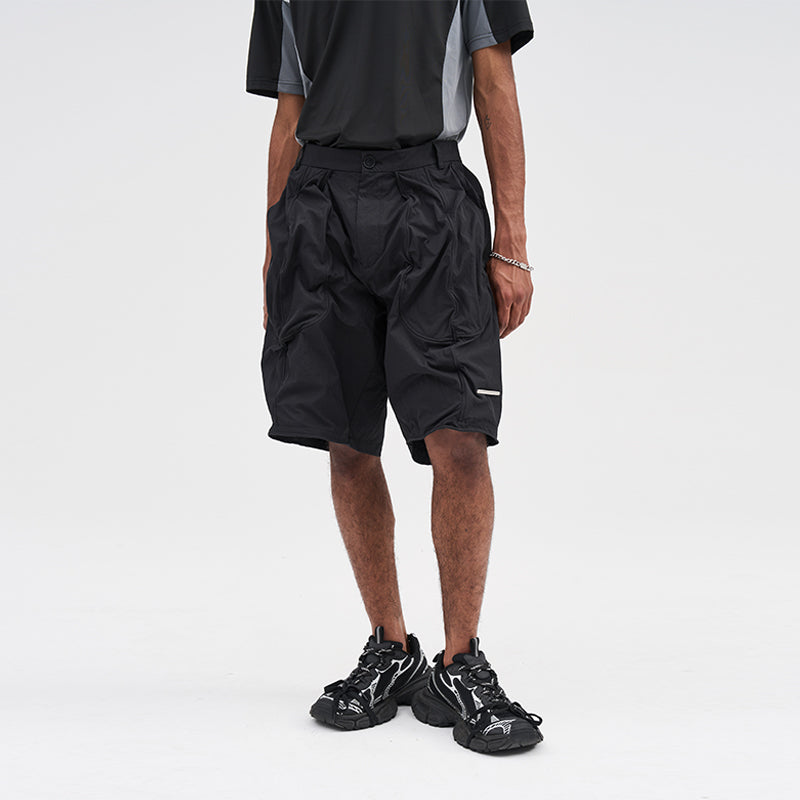 Irregular Drawstrings Minimal Shorts