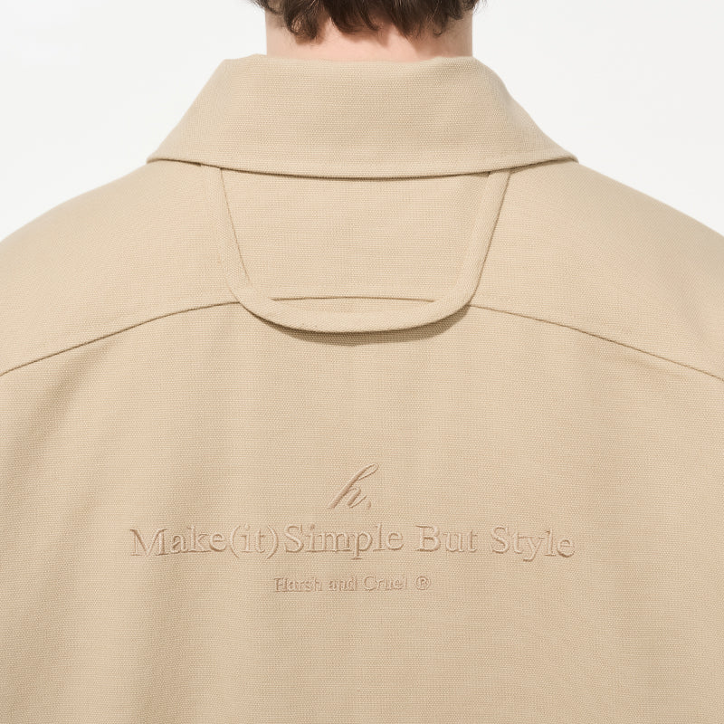 Embroidered Logo Lapel Jacket