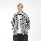 Tie Dyed Full Print Denim Jacket