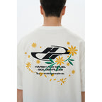 Embroidered Daisies Logo Tee
