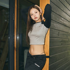 Raglan Metal Logo Crop top
