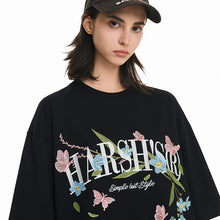 Load image into Gallery viewer, Floral Butterflies Embroidered Tee
