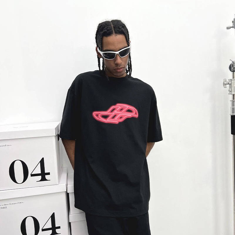 Vaporwave Neon Logo Tee