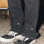 Buttons Flared Suit Trousers