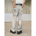 Washed Irregular Loose Blue Denim