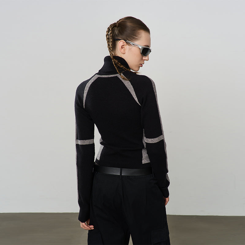 Racing Wool Knit Turtleneck