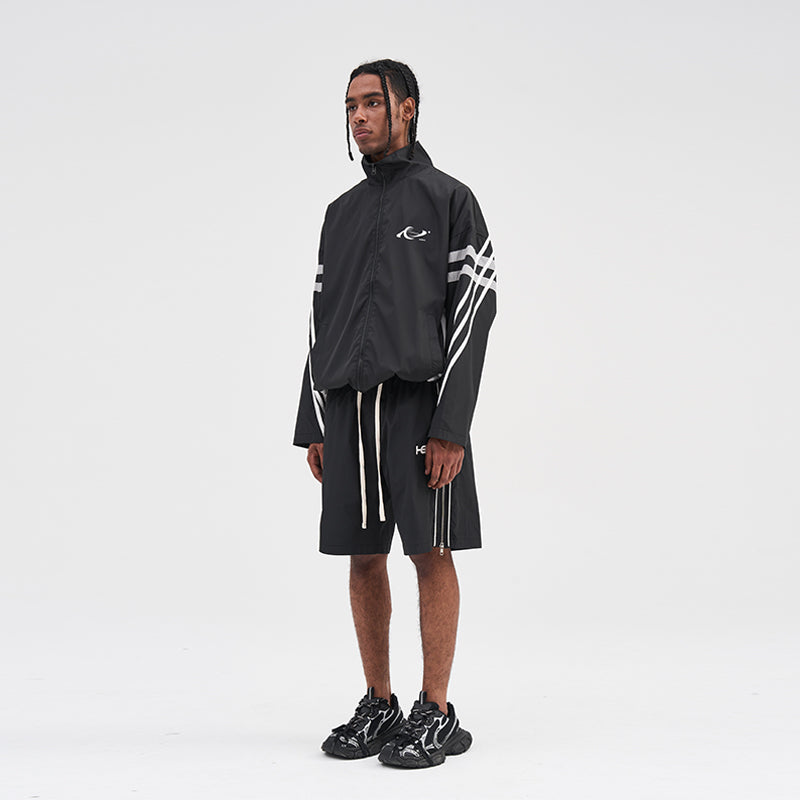 Detachable Zipper Logo Shorts