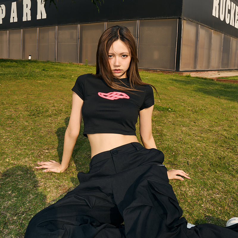Chrome Dynamic Logo Crop Top