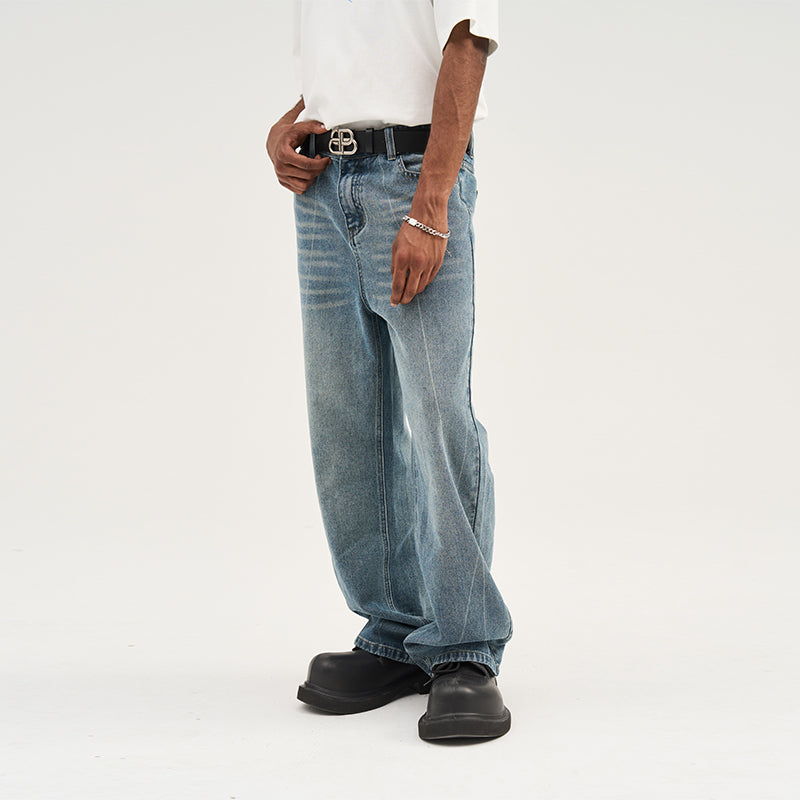 Stitch Interception Washed Denim