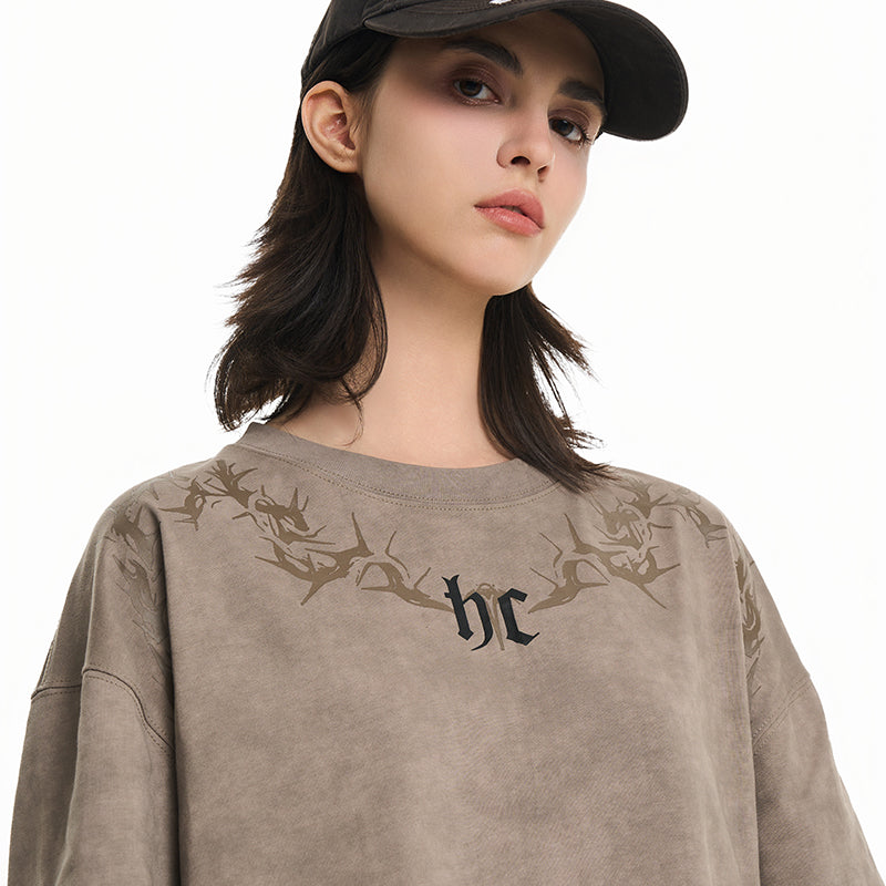 Gothic Thorn Collar Logo Tee