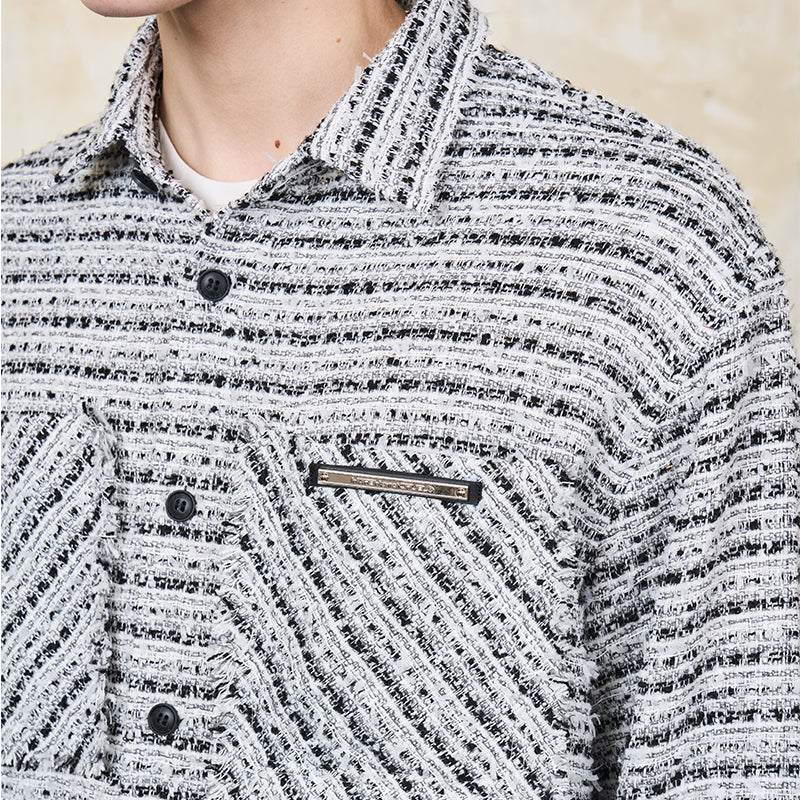 Distressed Tweed L/S Shirt