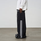 Striped Loose Cargo Trousers