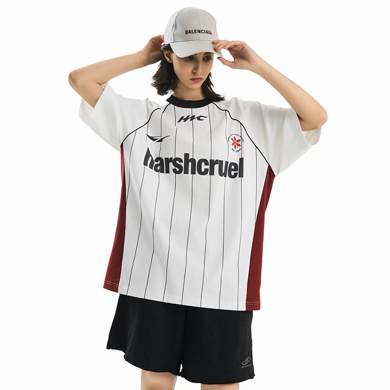 Vintage Striped Patchwork Jersey Tee