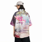 Oil Painting Garden Cuban Shirt