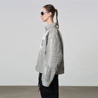 Deconstructed Patchwork Leather Jacket