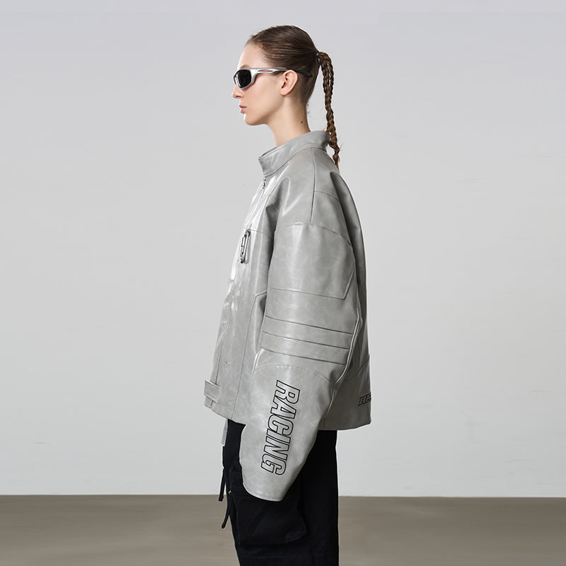 Deconstructed Patchwork Leather Jacket
