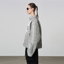 Load image into Gallery viewer, Deconstructed Patchwork Leather Jacket

