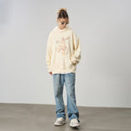 Rabbit Peluche Printed Hoodie
