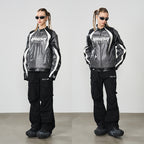 Retro Stitched Racing Leather Jacket