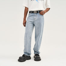 Load image into Gallery viewer, Pocket Embroidered Logo Straight Denim
