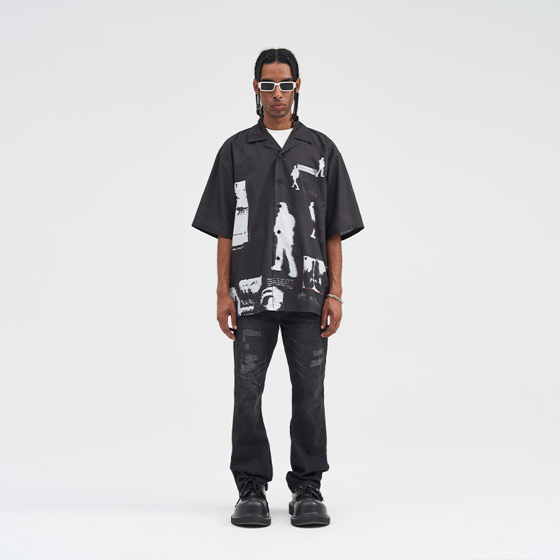 Shadows Printed Cuban Shirt