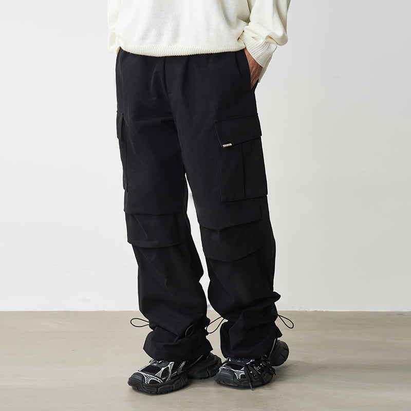 Drawstrings Adjustable Cargo Trousers