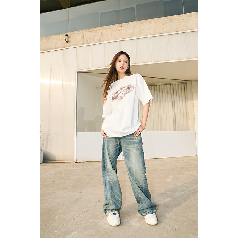 Burned Logo Printed Tee