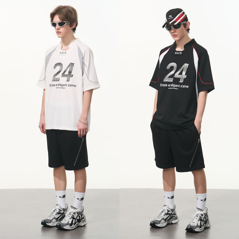 Structure Spliced Racing Tee