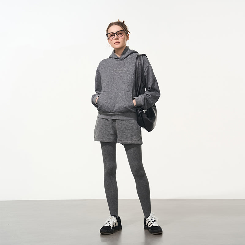 Glitter Embroidered Logo Hoodie