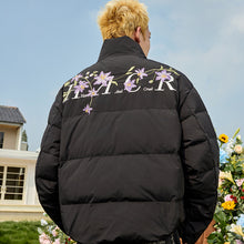 Load image into Gallery viewer, Floral Embroidery Zip HACR Down Jacket
