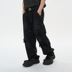 Ripped Straight Stitched Denim