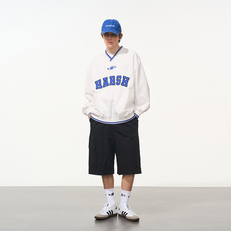 V-Neck Embroidered Baseball Jersey
