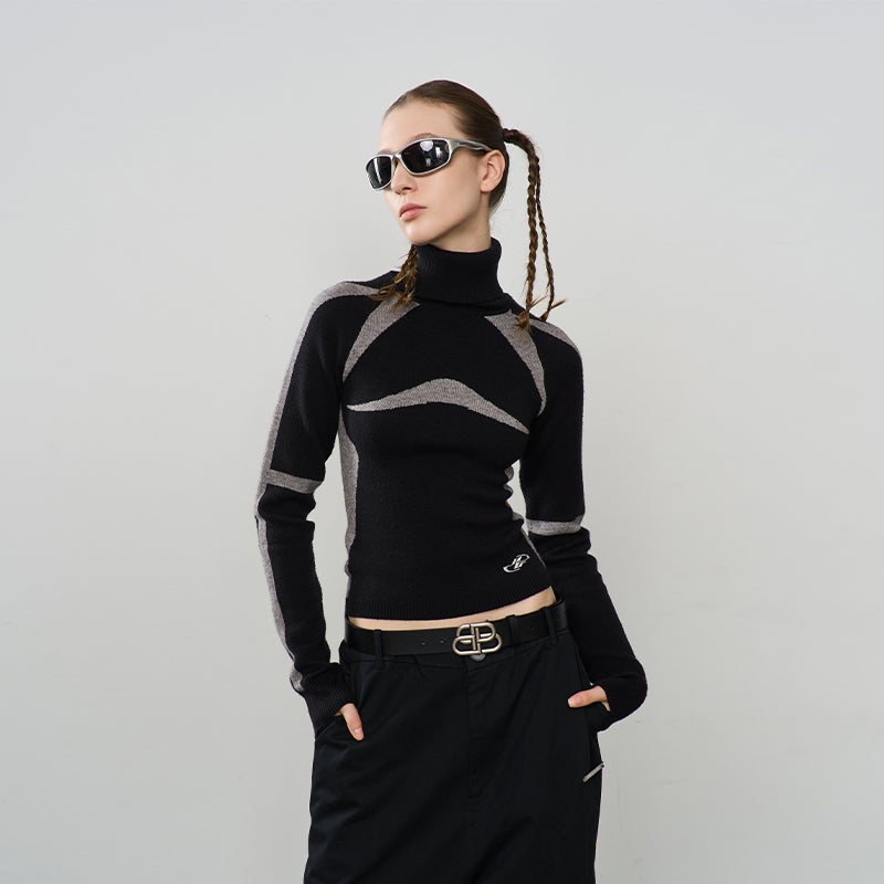 Racing Wool Knit Turtleneck